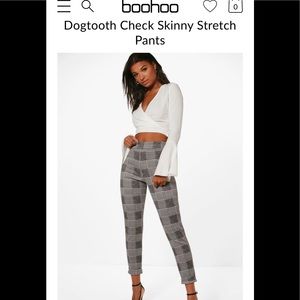 ▫️Skinny Stretch Plaid Pants (Boohoo) NWT!!▪️